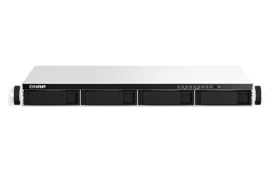 Picture of QNAP TS-464eU-8G-US 4 Bay High-Speed 1U Short Depth Rackmount NAS with Dual-2.5GbE, Intel Celeron CPU, 8GB DDR4 Memory and 2.5GbE (2.5G/1G/100M) Network Connectivity (Diskless)