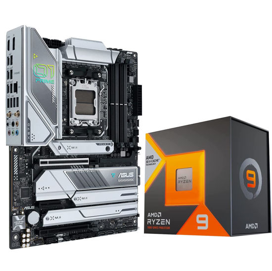 Picture of INLAND Micro Center AMD Ryzen 9 7950X3D AM5 Unlocked Desktop Processor with AMD 3D V-Cache Technology Bundle ASUS Prime X670E-PRO WiFi Socket AM5(LGA 1718) Ryzen 7000 ATX Motherboard(PCIe 5.0, DDR5)