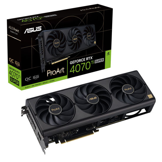 Picture of ASUS ProArt GeForce RTX™ 4070 Ti SUPER OC Edition Graphics Card (PCIe 4.0, 16GB GDDR6X, DLSS 3, HDMI 2.1a, DisplayPort 1.4a)