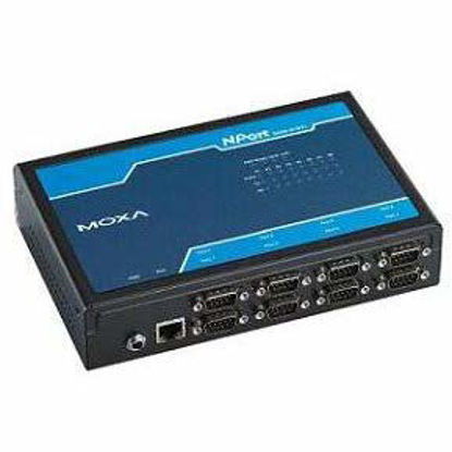 Picture of MOXA NPort 5610-8-DTL-T Serial-to-Ethernet Device Server, 8-Port RS-232 Desktop lite Device Server, 10/100M Ethernet, RS-232 DB9, 12-48VDC, -40-75