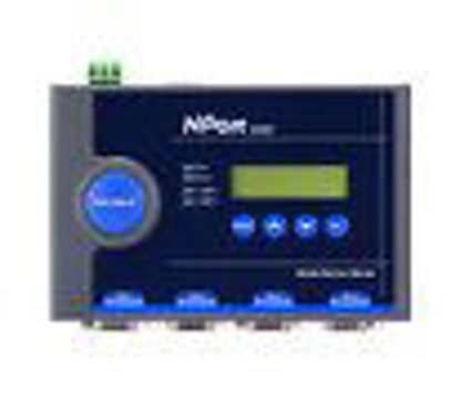 Picture of MOXA NPort 5450I - 4 Ports Device Server, 10/100 Ethernet, RS-232/422/485, DB-9, with 2 KV Isolation Protection, Without- 110V Power Adapter