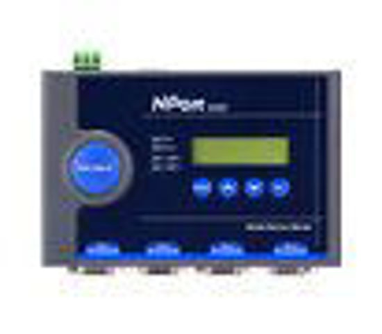 Picture of MOXA NPort 5450I - 4 Ports Device Server, 10/100 Ethernet, RS-232/422/485, DB-9, with 2 KV Isolation Protection, Without- 110V Power Adapter