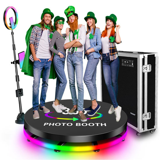 Picture of 360 Photo Booth Machine 39.5 inches for 4-5 People with Flight Case.