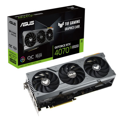 Picture of ASUS TUF Gaming NVIDIA GeForce RTX™ 4070 Ti Super OC Edition Gaming Graphics Card (PCIe 4.0, 16GB GDDR6X, HDMI 2.1a, DisplayPort 1.4a),RTX4070Ti|OC|Black