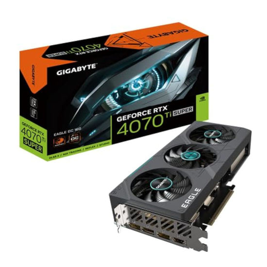 Picture of GIGABYTE GeForce RTX 4070 Ti Super Eagle OC 16G Graphics Card, 3X WINDFORCE Fans, 16GB 256-bit GDDR6X, GV-N407TSEAGLE OC-16GD Video Card