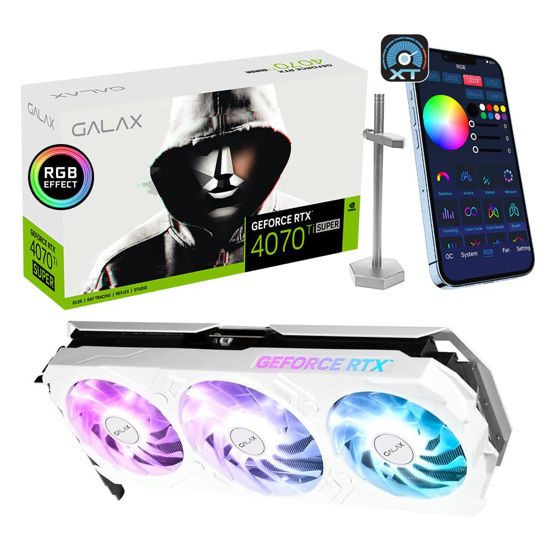 Picture of GALAX GeForce RTX™ 4070 Ti Super EX Gamer White 1-Click OC V2, Xtreme Tuner App Control, 16GB, GDDR6X, 256-bit, DP*3/HDMI 2.1/DLSS 3/Gaming Graphics Card