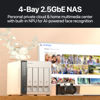 Picture of QNAP 4 Bay NAS with 12TB Storage Capacity, Preconfigured RAID 5 Seagate IronWolf Drives Bundle, 2.5GbE Ports (TS-433-4G-44ST-US)