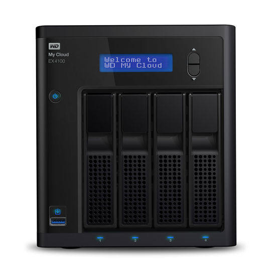 Picture of WD 8TB My Cloud EX4100 Expert Series 4-Bay Network Attached Storage - NAS - WDBWZE0080KBK-NESN