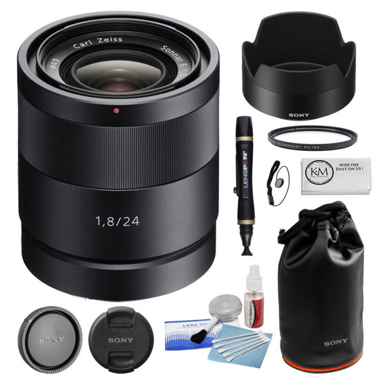 Picture of Sony Sonnar T* E 24mm f/1.8 ZA Lens Bundled with 49mm UV Filter + 5-Piece Camera Cleaning Kit + Cleaning Lens Pen + Lens Cap Keeper + Microfiber Cleaning Cloth (6 Items)