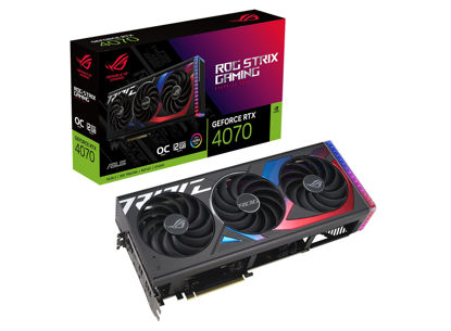 Picture of ASUS ROG Strix GeForce RTX™ 4070 OC Edition Gaming Graphics Card (PCIe 4.0, 12GB GDDR6X, DLSS 3, HDMI 2.1, DisplayPort 1.4a)