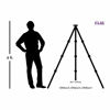 Picture of FLM CP34-L4 II 4-Section Compact/Tall 10X Carbon Fiber Tripod with 75mm Bowl, 72.75 lbs Payload