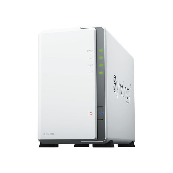 Picture of Synology DS223j 2-Bay Diskstation NAS (Realtek RTD1619B 4-Core 1.7 GHz 1GB DDR4 Ram 1xRJ-45 1GbE LAN-Port) 16TB Bundle with 2X 8TB WD Red Plus