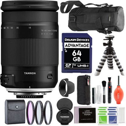 Picture of Tamron 18-400mm f/3.5-6.3 Di II VC HLD Lens for Nikon F with Advanced Accessory and Travel Bundle (Tamron USA 6-Year Warranty)