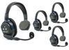 Picture of Eartec UL4S Ultralite Full Duplex Wireless Headset Communication for 4 Users - 4 Single Ear Headsets with SolidSignal Cleaning Wipes Bundle