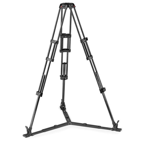 Picture of Manfrotto 3-Section Carbon Fiber Twin Leg Video Tripod with 100/75mm Bowl and Ground Spreader