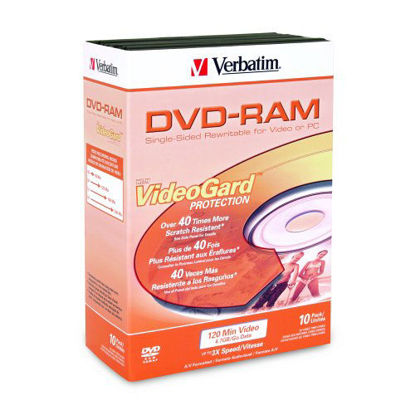 Picture of Verbatim 10PK DVD-RAM 4.7GB 3X W/VIDEO (95133)