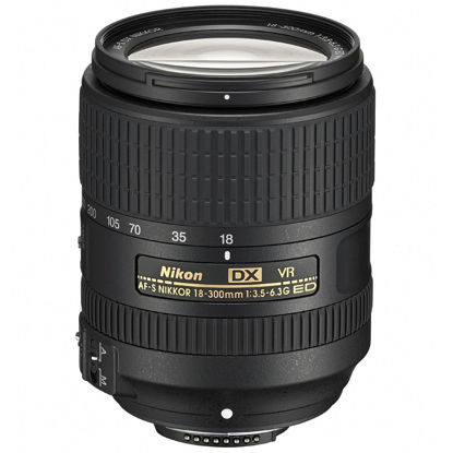 Picture of Nikon AF-S DX NIKKOR 18-300mm f/3.5-6.3G ED Vibration Reduction Zoom Lens with Auto Focus for Nikon DSLR Cameras