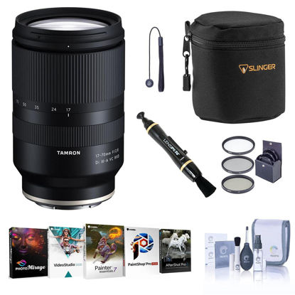 Picture of Tamron 17-70mm f/2.8 Di III-A VC RXD Lens for Sony E, Bundle with ProOptic 67mm Filter Kit, Cleaning Kit, PC Software Kit, Lens Cap Tether, Lens Cleaner, Lens Pouch