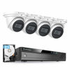 Picture of Amcrest 4K POE Security Camera System with 4K 8Ch PoE NVR (4) x 4K (8 Megapixel) Turret IP POE Cameras (3840x2160) Pre Installed 2TB Hard Drive NV4108E-IP8M-T2599EW4-2TB