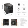 Picture of Asustor Lockerstor 4 Gen2 AS6704T - 4 Bay NAS, Quad-Core 2.0 GHz CPU, 4 M.2 NVMe Slots, Dual 2.5GbE, Upgradable to 10GbE, 4GB DDR4 RAM, Network Attached Storage (Diskless)