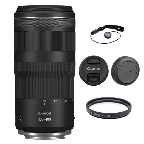 Picture of Canon RF 100-400mm f/5.6-8 is USM Lens with 67mm UV Filter and Lens Cap Keeper (3 Items)