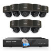 Picture of PANOOB Security Camera System PoE, 8PCS 5MP Wired IP IK10 Vandal-Proof PoE Dome Camera, AI Human Detection, Remote Access, 100ft IR Night Vision Built-in Mic, 4K 8CH PoE NVR 2TB HDD, PD54B0808-5M