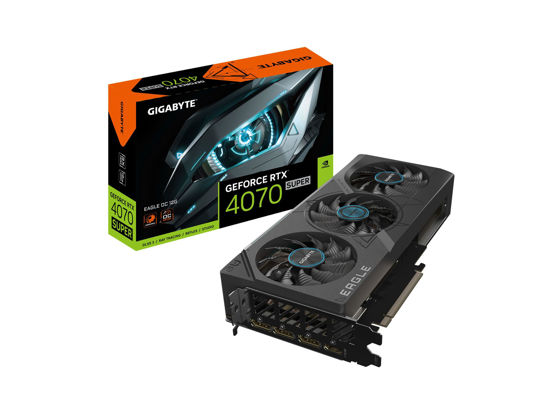 Picture of GIGABYTE GeForce RTX 4070 Super Eagle OC 12G Graphics Card, 3X WINDFORCE Fans, 12GB 192-bit GDDR6X, GV-N407SEAGLE OC-12GD Video Card