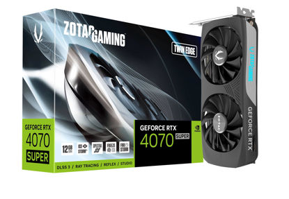 Picture of ZOTAC GAMING GeForce RTX 4070 SUPER Twin Edge DLSS 3 12GB GDDR6X 192-bit 21 Gbps PCIE 4.0 Compact Gaming Graphics Card, IceStorm 2.0 Advanced Cooling, SPECTRA RGB Lighting, ZT-D40720E-10M