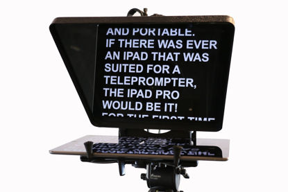 Picture of Telmax Pro-IP XL Teleprompter with 12.75 x 11" Mirror for iPad and Tablets, 12' Reading Range