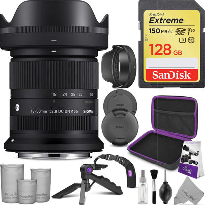 Picture of Sigma 18-50mm f/2.8 DC DN Contemporary Lens for Canon RF Mount with Altura Photo Advanced Accessory Bundle