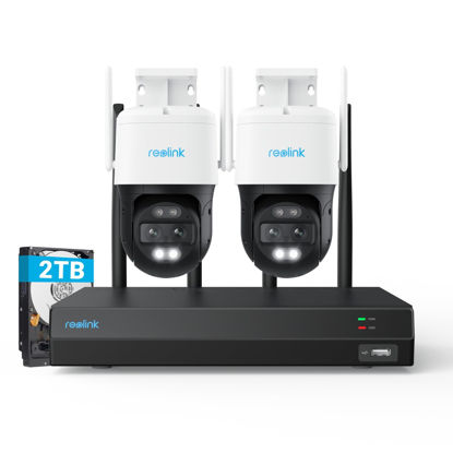 Picture of REOLINK 4K PTZ Wi-Fi 6 Cam System with Auto-Zoom Tracking, 6X Hybrid Zoom, 360° Coverage, 2.4/5 GHz Wi-Fi, Spotlight Color Night Vision, AI Detection, No Monthly Fees, 2TB HDD NVR, RLK12-800WTM2