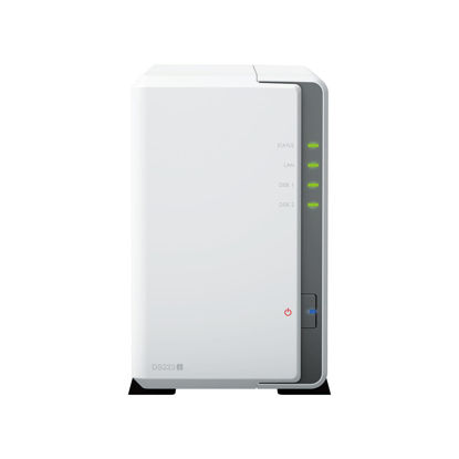 Picture of Synology DS223j 2-Bay Diskstation NAS (Realtek RTD1619B 4-Core 1.7 GHz 1GB DDR4 Ram 1xRJ-45 1GbE LAN-Port) 8TB Bundle with 2X 4TB Seagate IronWolf