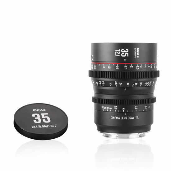 Picture of MEKE 35mm T2.1 Super 35 Prime Manual Focus Cinema Lens for EF-Mount Cine Camera Compatible with C200 C300 II, RED Komodo, BMPCC 6K, Z CAM E2-S6 BMPCC6K Pro