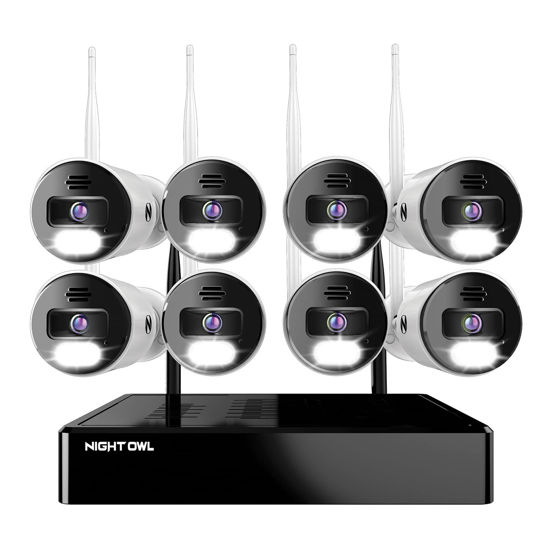 Picture of Night Owl Bluetooth Video Home Security Camera System with (8) Wi-Fi IP 4K HD Indoor/Outdoor Spotlight Cameras with 2-Way Audio and 1TB Hard Drive