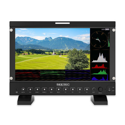 Picture of SEETEC P133 PRO 13.3 Inch 1000nit High Brightness Podcast Broadcast Monitor with Waveform 3D LUT HDR and SDI HDMI Input Output, HDMI support 4K 60