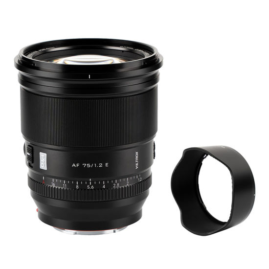 Picture of VILTROX PRO 75mm f/1.2 E for Sony E Mount,75mm f1.2 Auto Focus Prime Lens for Sony E Mount Mirrorless a7R a7IV a7RIII a7RIV a7RV A1 FX3 ZVE1 A7CII a6000 a6400 a6600 a6700 ZV-E10 FX30