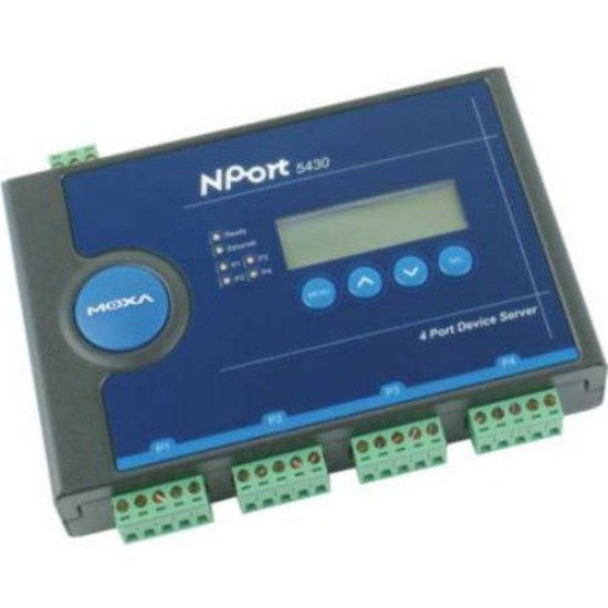 Picture of MOXA NPort 5430 4-Port Device Server Without Power Adapter, 10/100 Ethernet, RS-422/485, Terminal Block