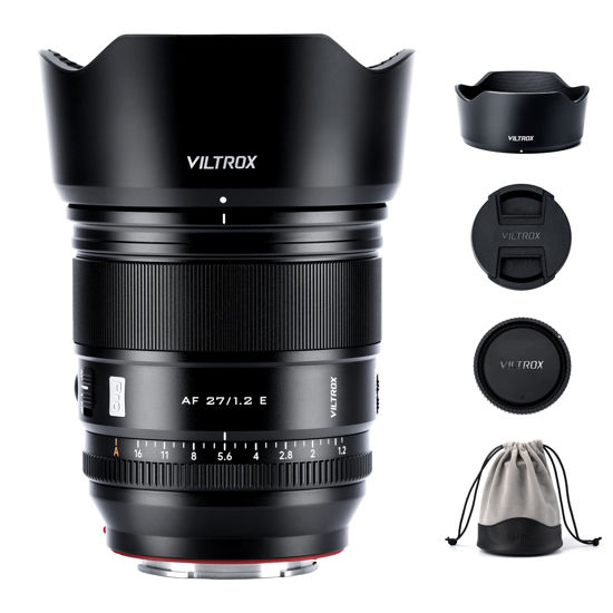 Picture of VILTROX 27mm f/1.2 E Lens for Sony E Mount, AF PRO 27mm f1.2 Auto Focus Prime Lens for Sony E Mount Mirrorless a7R a7IV a7RIII a7RIV a7RV A1 FX3 ZVE1 A7CII a6000 a6400 a6600 a6700 ZV-E10 FX30