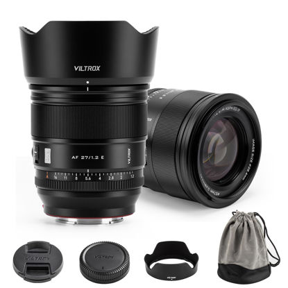 Picture of VILTROX Pro 27mm f/1.2 E Mont Lens for Sony Lens, Mirrorless Autofocus APS-C Portrait Lens for Sony E-Mount Cameras A7II A7RII A7SII A7SIII A7III A7IV A7RV A9 A9II FX3 FX6 ZVE1 A6600 A6500 A6400 A6100