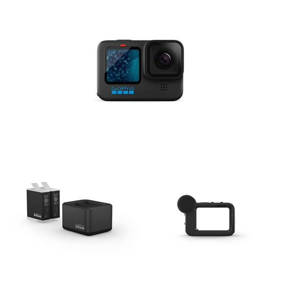 Picture of GoPro HERO11 Black - Waterproof Action Camera & Dual Battery Charger + 2 Enduro Batteries (HERO11 Black/HERO10 Black/HERO9 Black) - Official Accessory & Media Mod