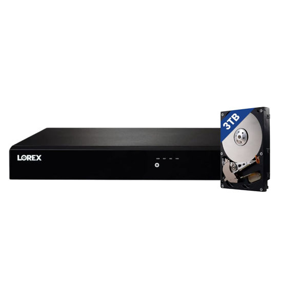 Picture of Lorex 4K Wired/Wireless Fusion Series 3TB 16-Channel Network Video Recorder with Smart Motion Human/Vehicle Detection and App/Voice Control - Pair with Video Doorbells, Floodlights, Cameras, Sensors