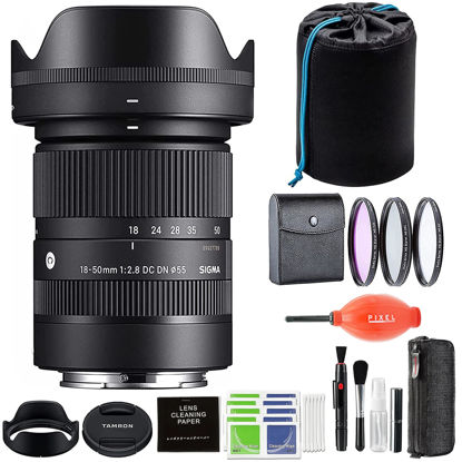 Picture of Sigma 18-50mm f2.8 DC DN Contemporary Lens for Sony E with Advanced Accessory and Travel Bundle (Sigma 1-Year USA Warranty) Sigma 18-50mm f2.8 Sony Lens