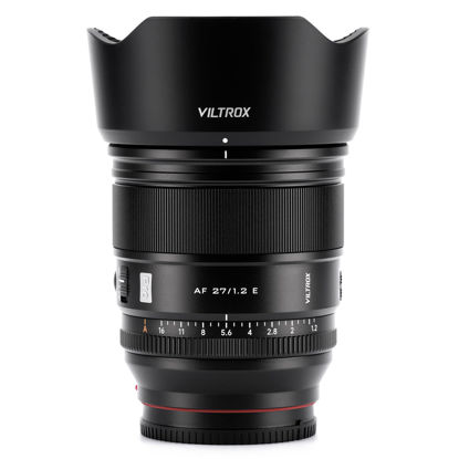 Picture of VILTROX 27mm F1.2 E Lens, 27mm f/1.2 APS-C Prime Lens for Sony E-Mount, F1.2 Large Aperture Lens for Sony a6600 a6700 a7iv a7iii a7c