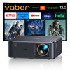 Picture of Projector 4K with Android TV, YABER K2s 800 ANSI WiFi 6 Bluetooth Projector, Sound by JBL, Dolby Audio, Auto Focus & Keystone, Native 1080P 4K Supported Outdoor Movie Projector with Netflix 7000+ Apps