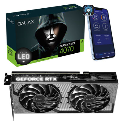 Picture of GALAX GeForce RTX™ 4070 1-Click OC 2X V2, Xtreme Tuner App Control, 12GB, GDDR6X, 192-bit, DP*3/HDMI 2.1/DLSS 3/Gaming Graphics Card