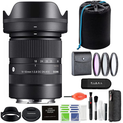 Picture of Sigma 18-50mm f2.8 DC DN Contemporary Lens for Sony E with Advanced Accessory and Travel Bundle (Sigma 1-Year USA Warranty)