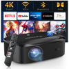 Picture of 4K Projector with Wifi and Bluetooth, ELEPHAS Outdoor Movie Projector with NETFLIX/Prime Video/YouTube Built-in, 100,000+ Apps Supported, Video Projector Compatible with HDMI/USB/iOS/Android/Windows