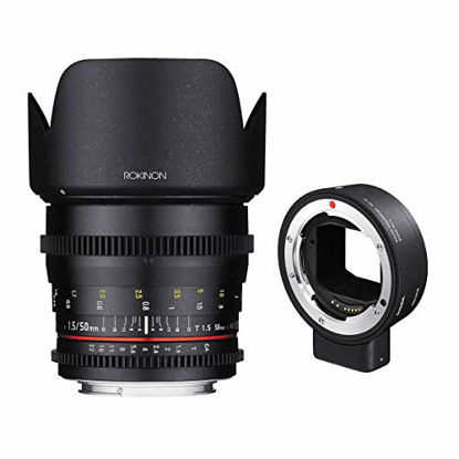 Picture of Rokinon 50mm T1.5 Cine DS Lens for Canon EF Mount - with Sigma MC-21 Mount Converter, Canon EF Lenses to Leica L Mount Cameras