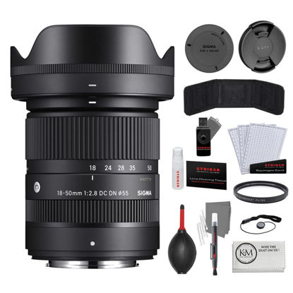 Picture of Sigma 18-50mm f/2.8 DC DN Contemporary Lens |FUJIFILM X Bundle with UV Filter + Photo Starter Kit (11 Pieces) + Microfiber Cleaning Cloth (4 Items)