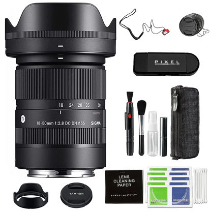 Picture of Sigma 18-50mm f2.8 DC DN Contemporary Lens for Sony E with Advanced Accessory and Travel Bundle (Sigma 1-Year USA Warranty)